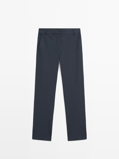 Massimo Dutti Брюки прямого кроя из технической ткани купить с доставкой.