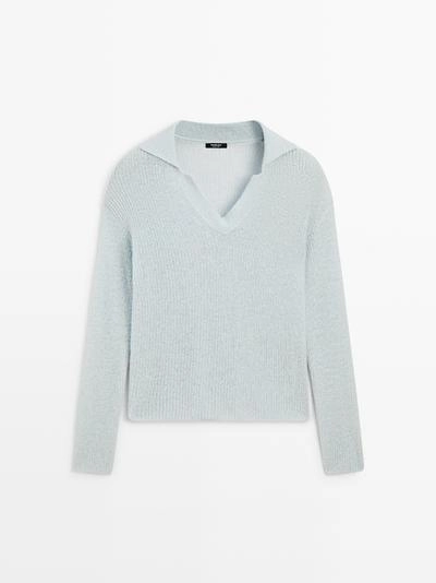 Водолазка-поло из альпакиевой смеси- Заказать в России