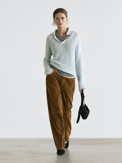 Massimo Dutti Водолазка-поло из альпакиевой смеси