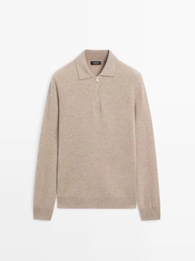 Поло свитер из шерсти с молнией- Заказать в России