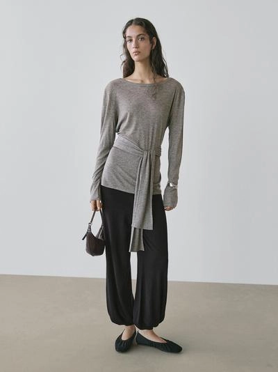 Футболка с деталями банта- Заказать в России