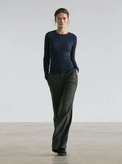 Футболка из хлопкового микса с длинным рукавом- Заказать в России