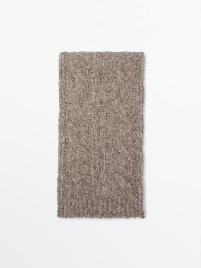 Massimo Dutti Плед из альпаки с косами