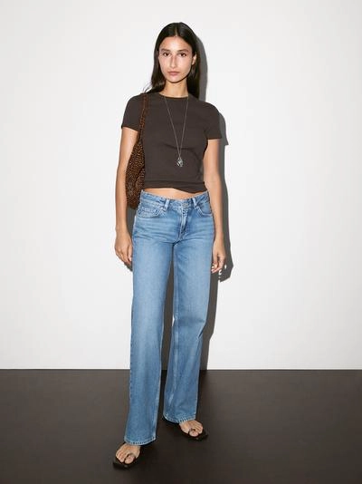 Футболка с коротким рукавом из плотного рубчика- Заказать в России