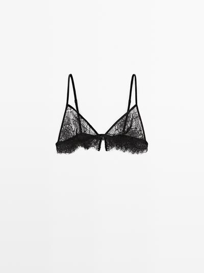Massimo Dutti Кружевной бюстье из хлопково-полиэстеровой смеси купить с доставкой.