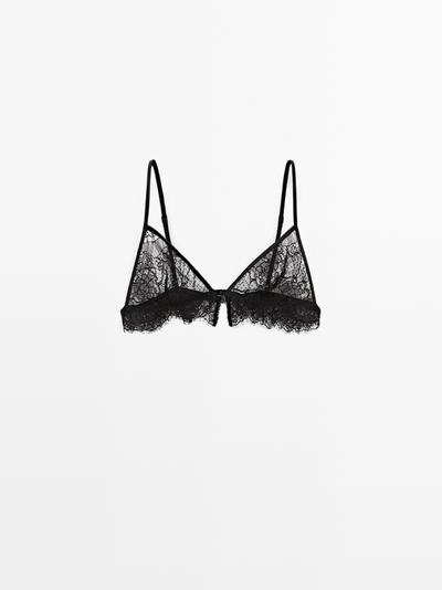 Кружевной бюстье из хлопково-полиэстеровой смеси