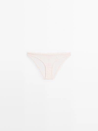 Трусы из кружева с рваными краями- Заказать в России