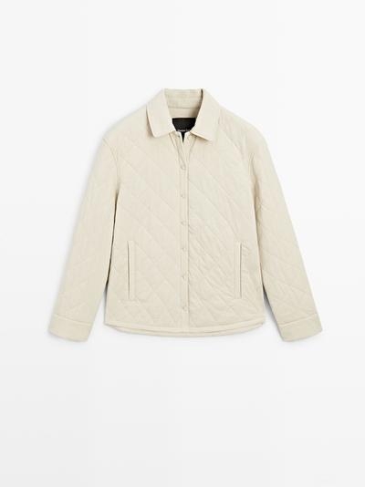 Massimo Dutti Короткая стеганая куртка с рубашечным воротником купить с доставкой.