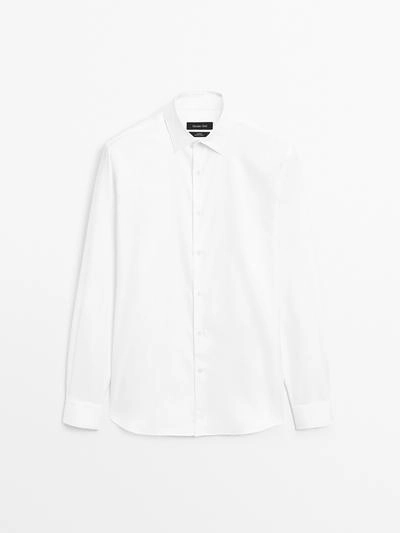 Рубашка слим-фит из хлопка оксфорд- Заказать в России