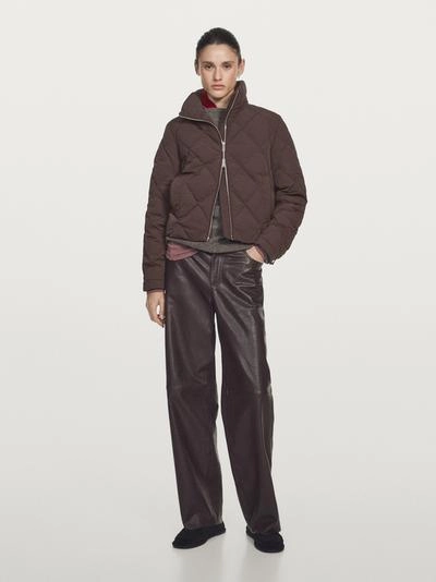 Куртка-бомбер короткая с водоотталкивающим покрытием из 80% пуха - 20% пера- Заказать в России