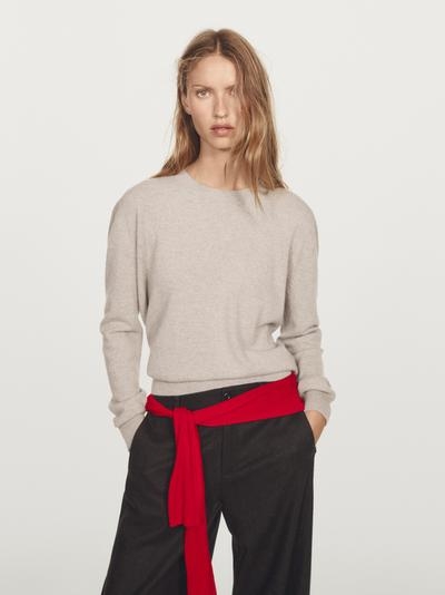Massimo Dutti Кашемировый свитер с круглым вырезом