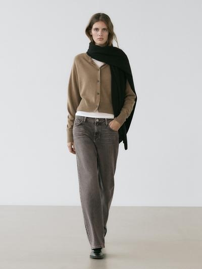 Massimo Dutti Кардиган из кашемира с длинным рукавом