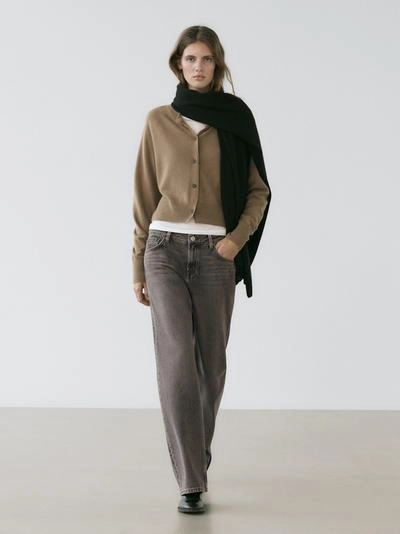 Кардиган из кашемира с длинным рукавом- Заказать в России