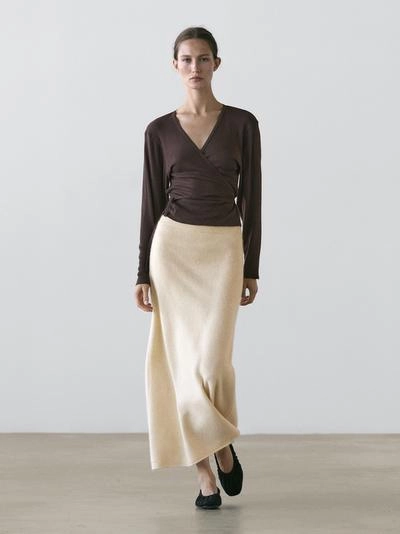 Кардиган из хлопкового микса с перекрестным узором- Заказать в России