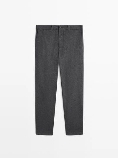 Брюки из шерстяной смеси фланели