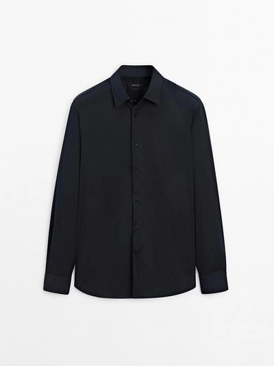 Massimo Dutti Рубашка слим фит со стрейчем