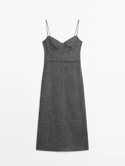 Платье-мини с бретелями- Заказать в России