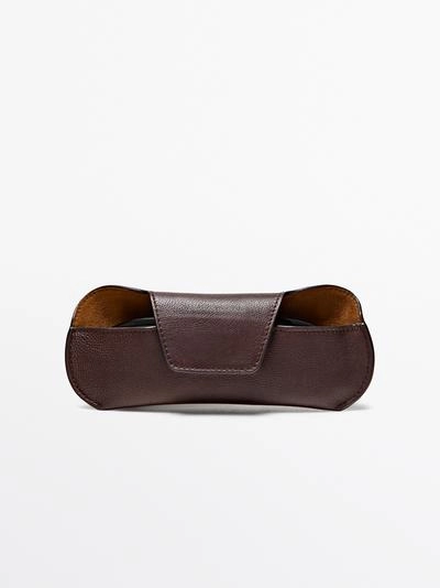 Футляр для очков из натуральной кожи нэппа- Заказать в России