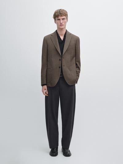 Massimo Dutti Брюки костюмные из 100% шерсти купить с доставкой.