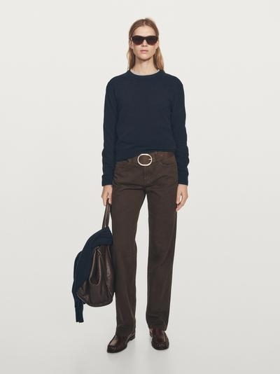 Massimo Dutti Свитер с круглым вырезом из шерстяной смеси