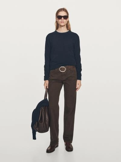 Свитер с круглым вырезом из шерстяной смеси- Заказать в России