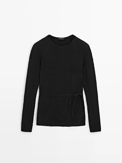 Футболка с деталью галстука- Заказать в России