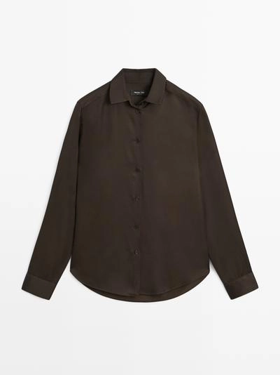 Рубашка из шелка сатина FLOWING