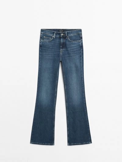 Джинсы с узкими брючинами и разрезом от MASSIMO DUTTI- Заказать в России