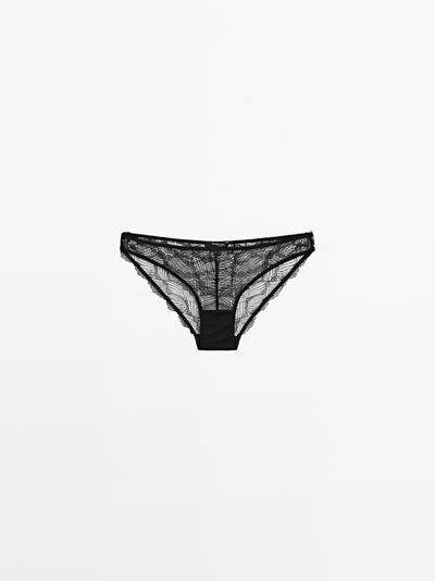 Благородные трусики с кружевными деталями- Заказать в России