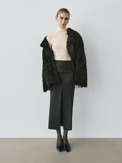 Massimo Dutti 100% шерстяной свитер PERKINS с высоким воротником - STUDIO