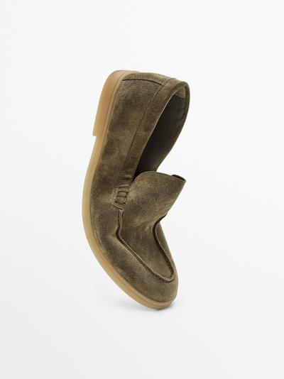 Massimo Dutti Лоферы из шпильки кожи