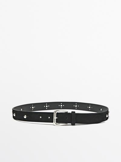Massimo Dutti Ремень с открытой работой со стразами купить с доставкой.