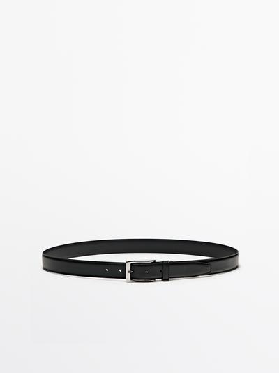 Massimo Dutti Ремень из натуральной кожи с отстрочкой