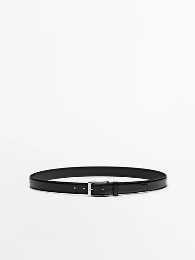 Ремень из натуральной кожи с отстрочкой