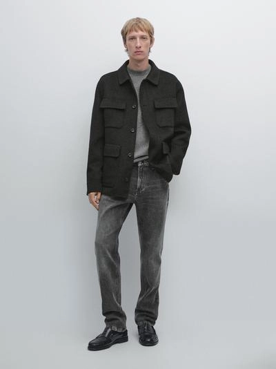 Пиджак из шерстяной смеси с карманами- Заказать в России