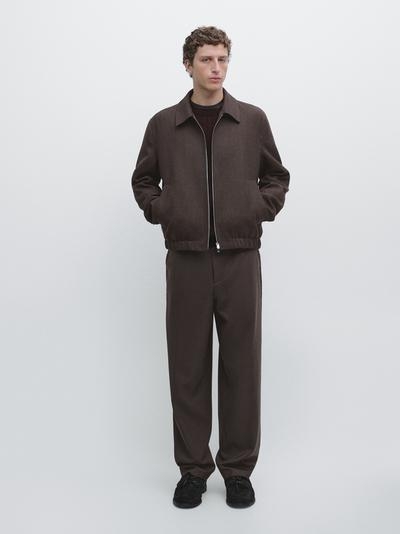 Massimo Dutti Брюки с укороченными штанинами из шерстяной смеси