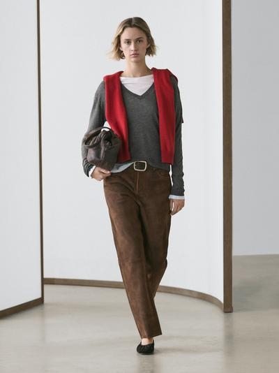 Massimo Dutti Свитер из шерсти и шелка вязаный