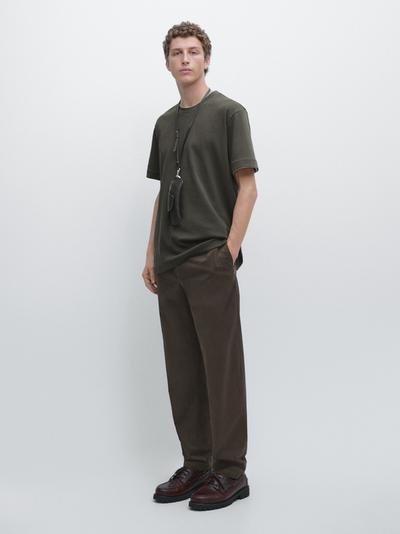 Massimo Dutti Футболка из хлопка с коротким рукавом купить с доставкой.