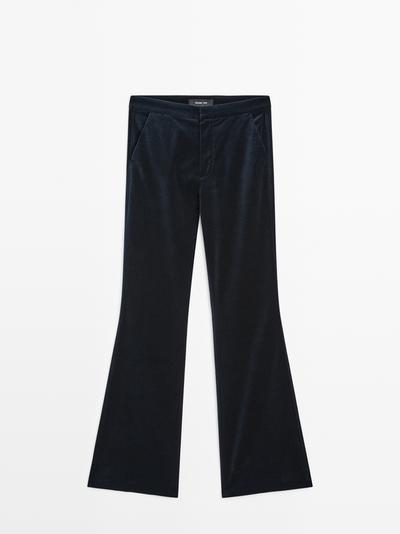 Massimo Dutti Брюки из бархата скинни-флэр купить с доставкой.