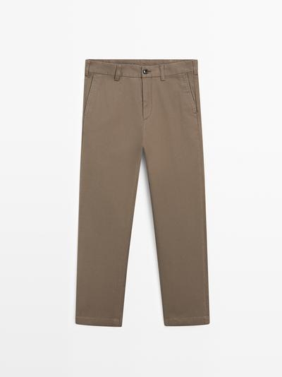 Massimo Dutti Брюки с зауженным кроем из микротекстурированного материала