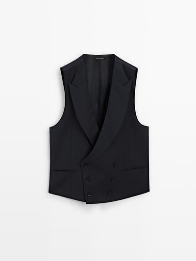 Massimo Dutti Жилет из шерстяной смеси для костюма
