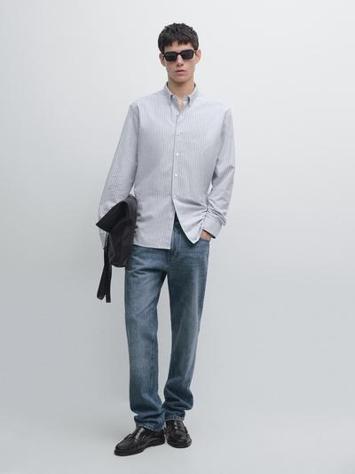 Massimo Dutti Рубашка с двойной полоской REGULAR FIT купить с доставкой.