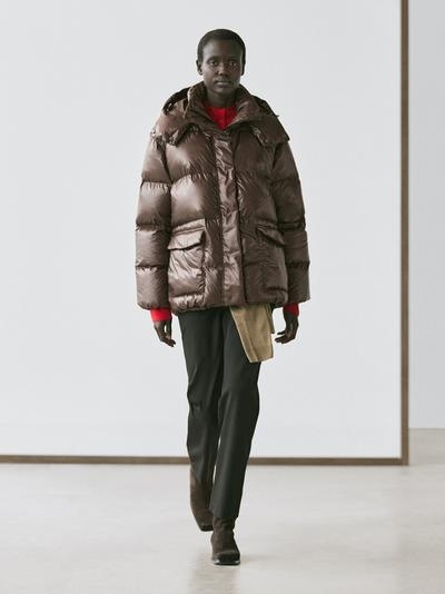 Massimo Dutti Глянцевый пуховик