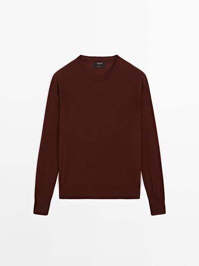 Massimo Dutti Свитер из мериносовой шерсти с круглым вырезом