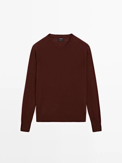 Свитер из мериносовой шерсти с круглым вырезом