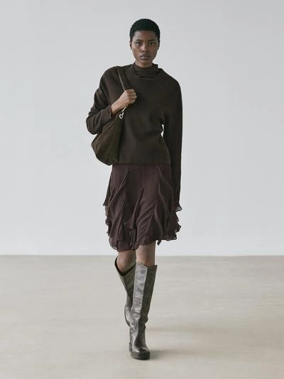 Асимметричная юбка с оборками- Заказать в России