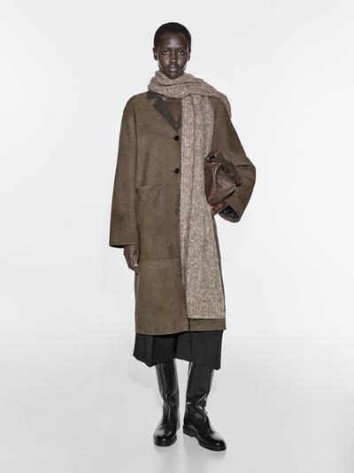 Massimo Dutti Шарф из альпаки с крупным вязанием купить с доставкой.