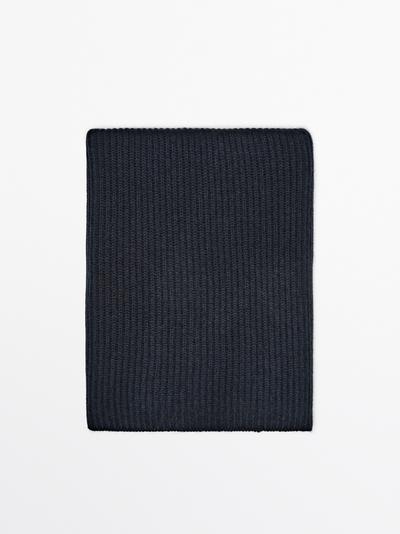 Massimo Dutti Шарф из 100% кашемира с ребристой фактурой