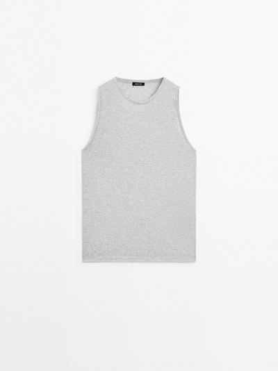 Massimo Dutti Майка без рукавов с круглым вырезом