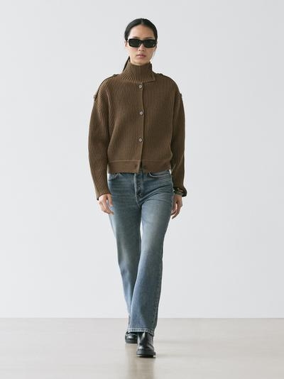Massimo Dutti Кардиган из шерсти с деталями на пуговицах